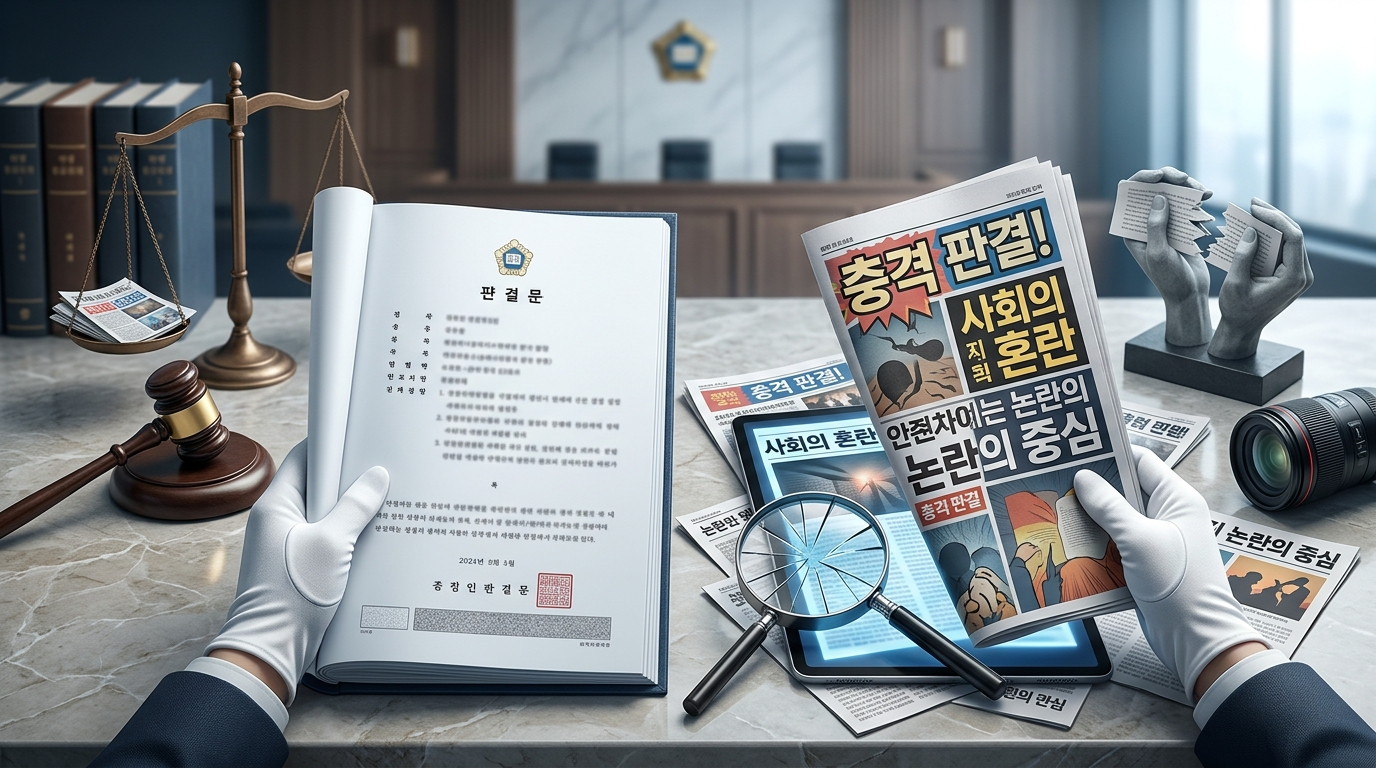 3. 언론 보도와 실제 판결문의 시각 차이 비교