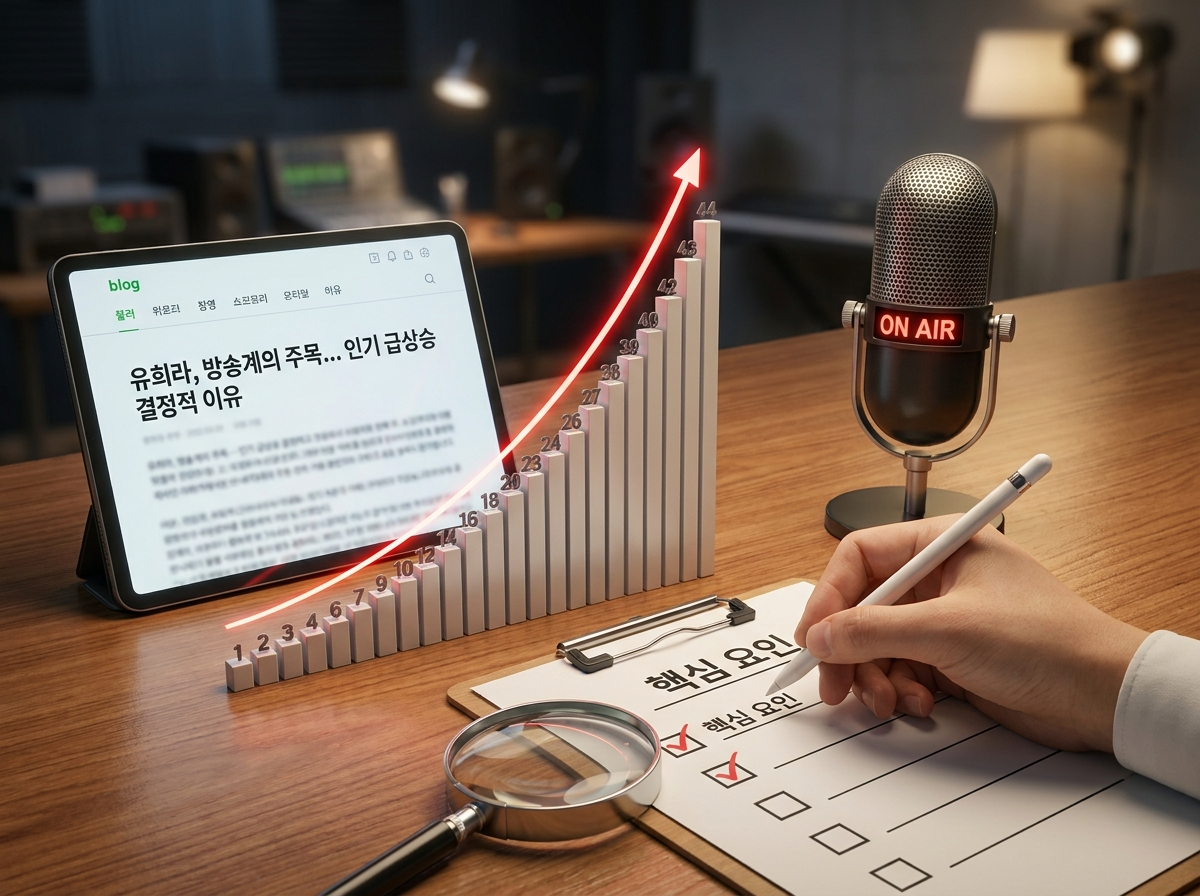 요즘 방송계가 주목하는 '유희라', 화제성 순위 43계단 수직 상승의 결정적 이유