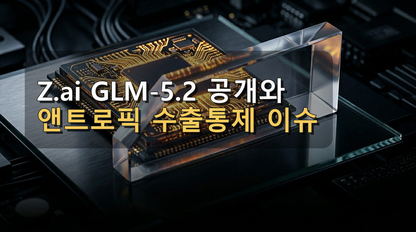 Z.ai GLM-5.2 공개와 앤트로픽 수출통제 이슈: 한국 사용자가 봐야 할 핵심 변화